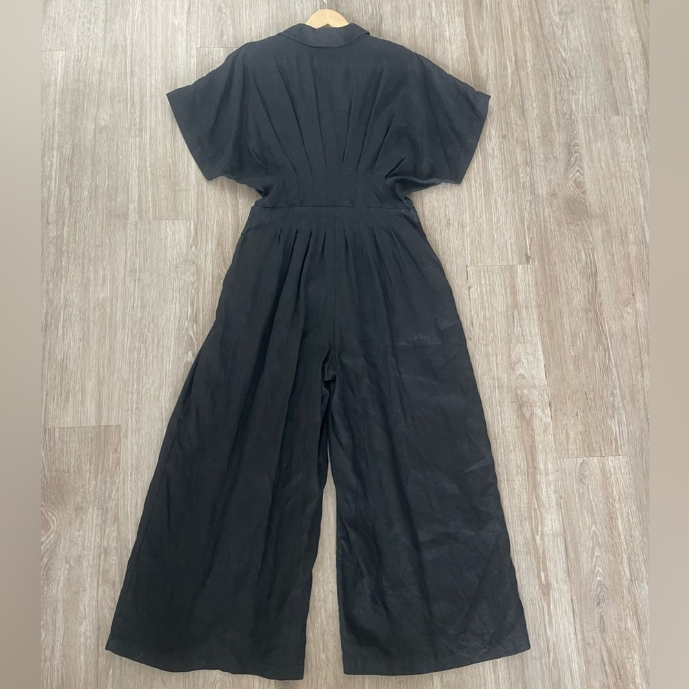 Anthropologie Exquise Black Tobie Jumpsuit | Minimalist | size medium - Picture 3 of 8